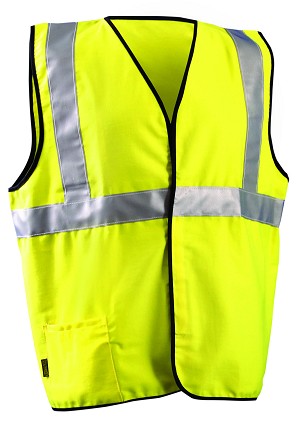 Occunomix FR-VCR1112  Flame Resistant Cotton Rich FR Single Stripe Solid Vest